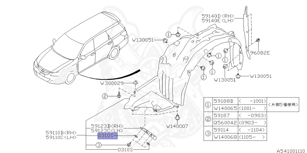 Subaru - Exiga - YA5 - Jan-2008 - Dec-2010 - GT - Wagon - 4W - 5-speed automatic transmission - Right hand - EJ205