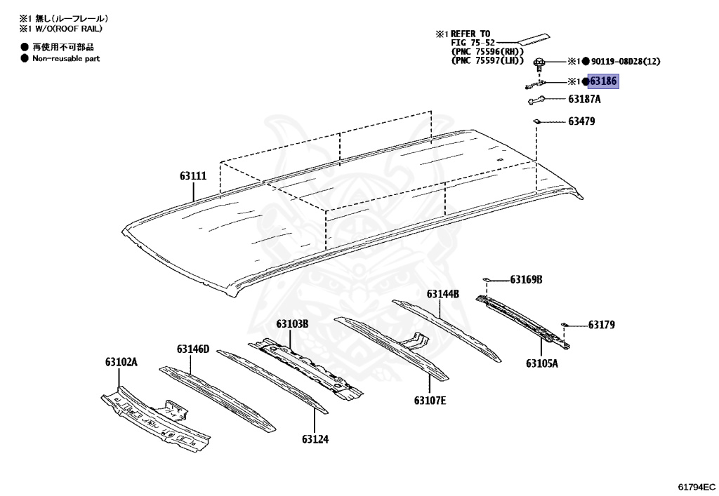 63185-42020 - Toyota - ROOF RACK BRACKET - Nengun Performance
