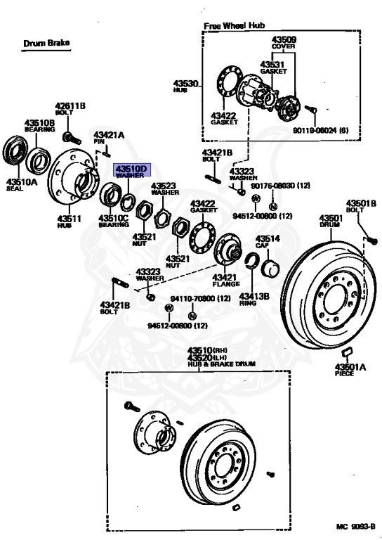 ケン 90214-42030 - Toyota - WASHER, CLAW - Nengun Performance