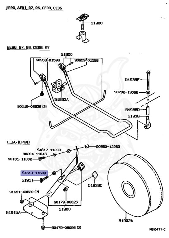 Toyota - Corolla - EE98V - 1987 - DX TYPE - V(MODEL MARK) - Automatic - 3E