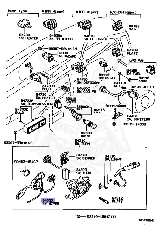 Toyota - Corolla - CE90 - 1987 - DX TYPE - 4-DOOR - Manual - 1C