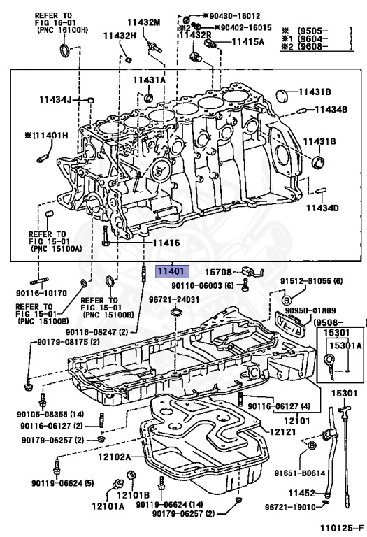 ちちう 11401-49657 - Toyota - CYLINDER BLOCK SUB-ASSY - Nengun Performance