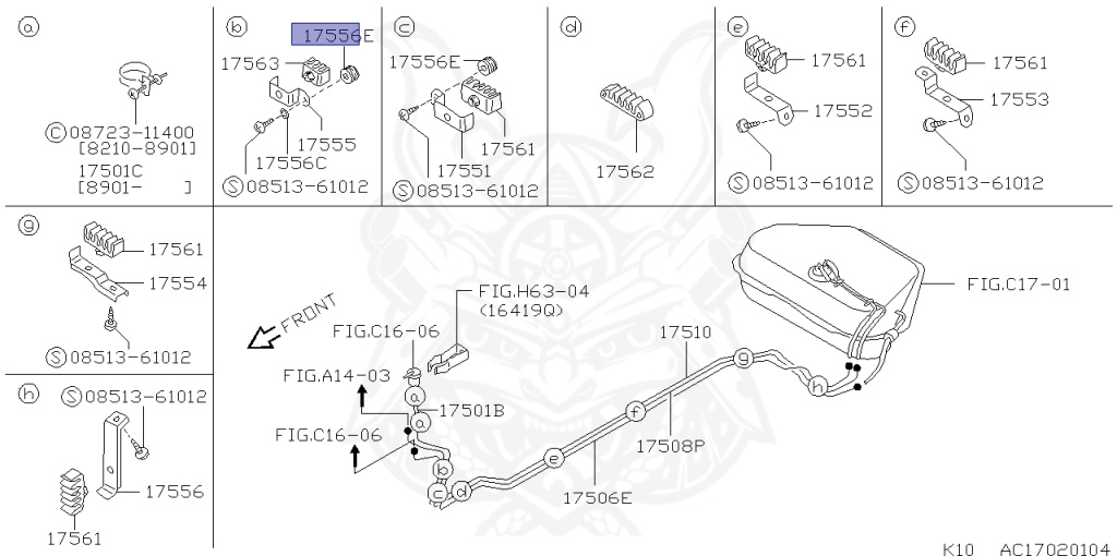 64840-W7000 - Nissan - FUEL TUBE INSULATOR, NO 6 - Nengun