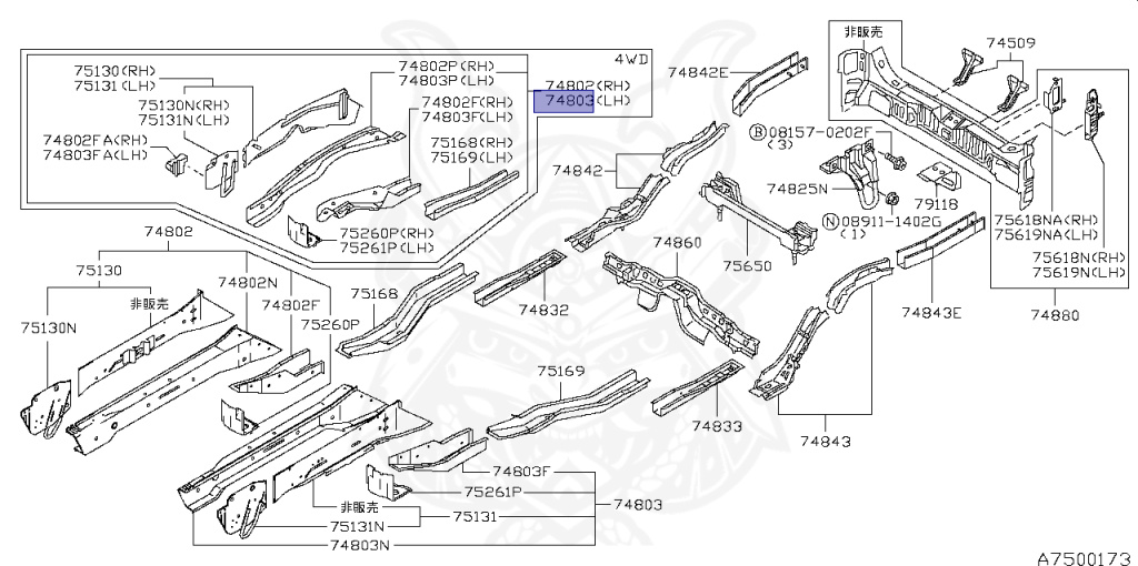 Nissan - Stagea - WC34 - 1999 - RS-FOUR S - WAGON(W) - 4 WHEEL DRIVE(4WD) - MANUAL TRANSMISSION(MT) - RB25DET