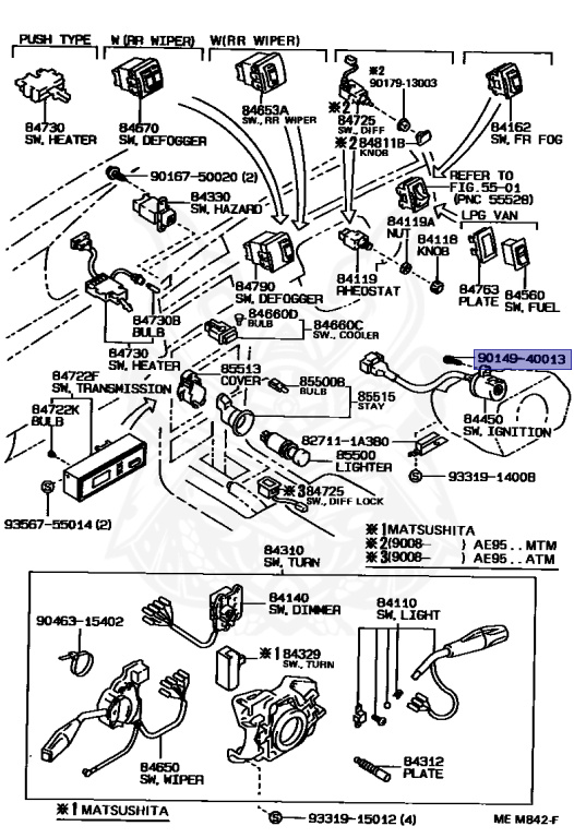 Toyota - Sprinter - CE90 - 1991 - DX TYPE - 4-DOOR - Manual - 1C