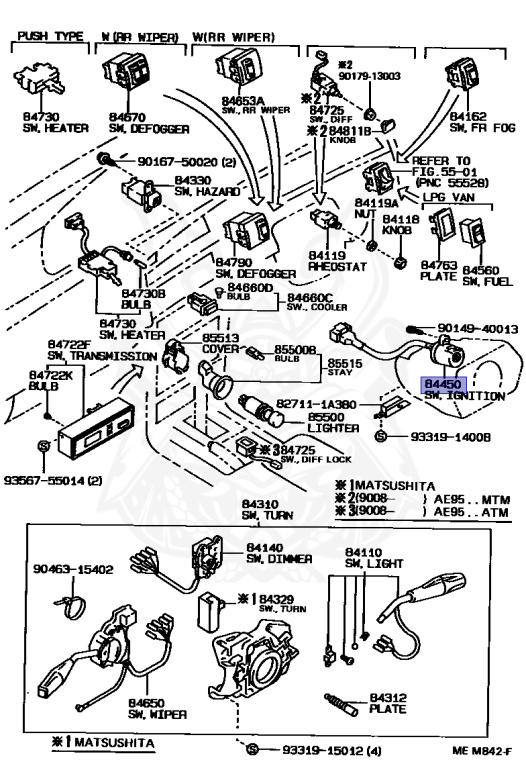 Toyota - Sprinter - CE90 - 1990 - DX TYPE - 4-DOOR - Manual - 1C