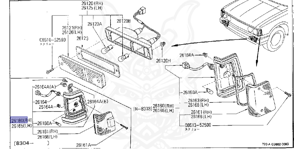 Nissan - Datsun - 720 - 1983 - DELUXE TYPE - Guard Truck (TL) - 4 WHEEL DRIVE(4WD) - 5 SPEED MANUAL TRANS(F5) - SD22