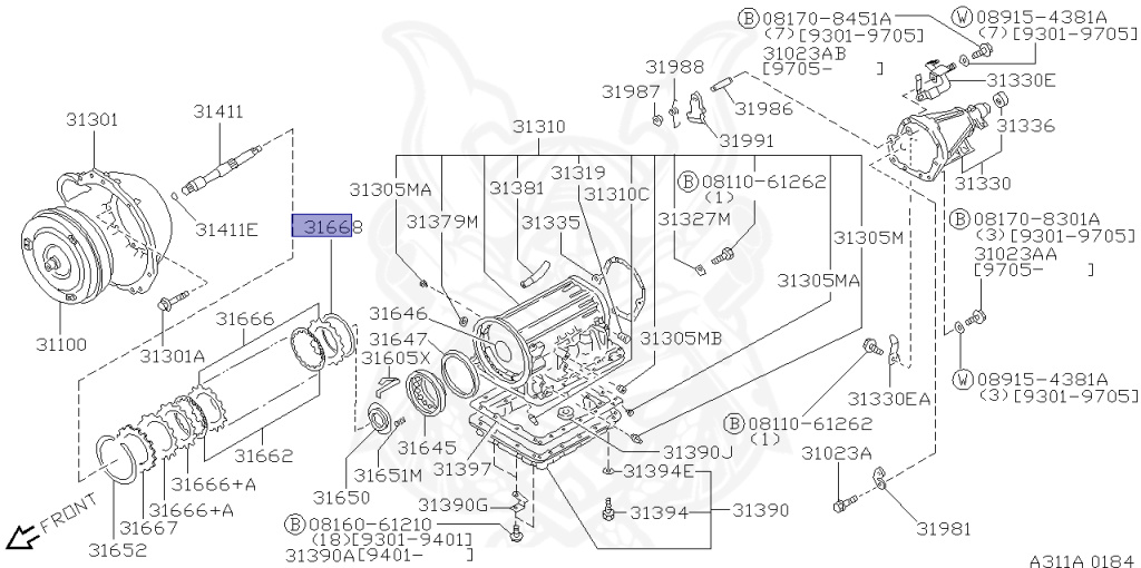 Nissan - Laurel - C34 - 1996 - Celencia - HARDTOP(K) - 2 WHEEL DRIVE(2WD) - AUTOMATIC-FLOOR SHIFT(AT.F4) - IRS TYPE(IRS) - RB20E