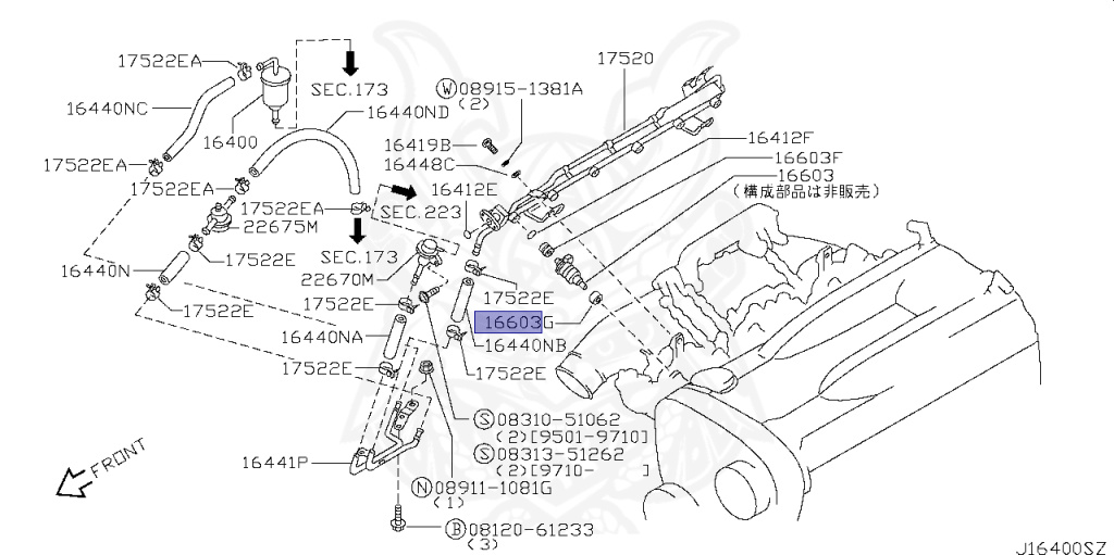 トゥー B2318-N3301 - Nissan - Hose, Vacuum Control - Nengun Performance