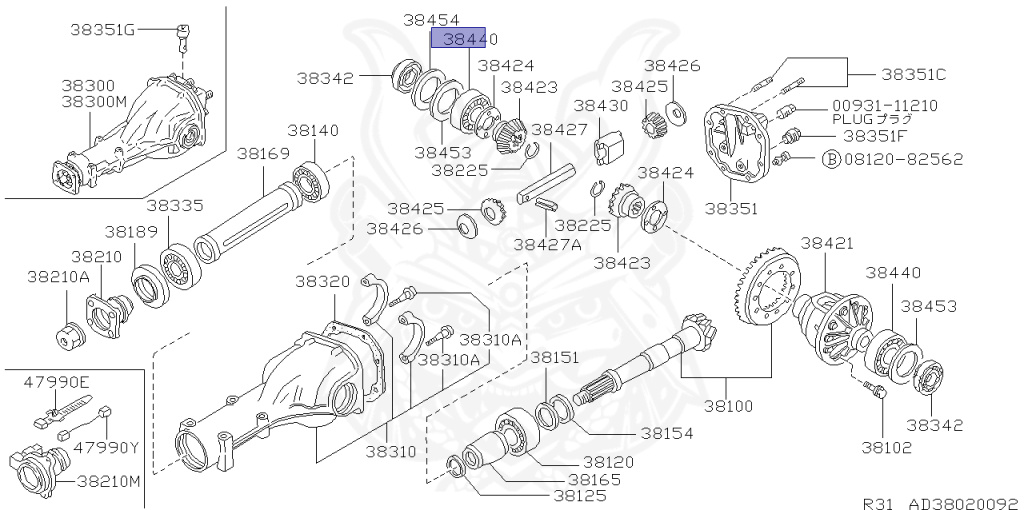 38440-N3100 - Nissan - Bearing, Differential, Side - Nengun