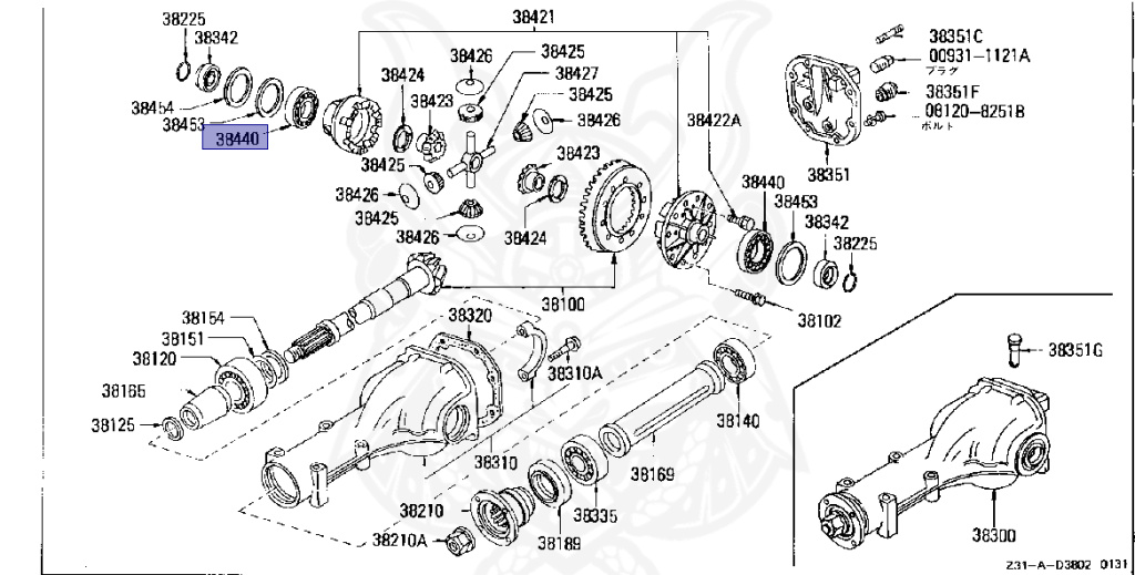 38440-N3100 - Nissan - Bearing, Differential, Side - Nengun