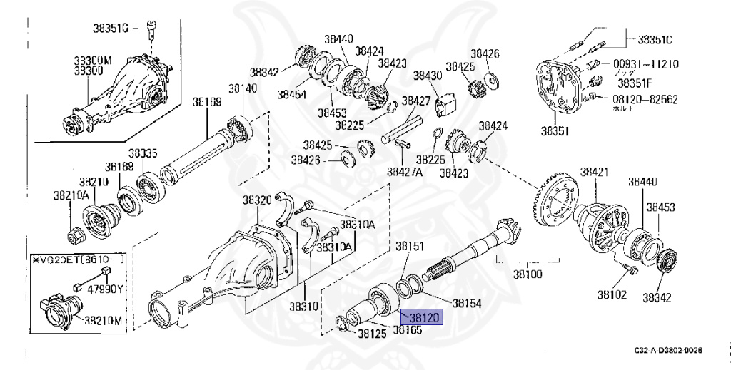 オーダー 38120-06P00 - Nissan - Bearing, Drive Pinion, Rear - Nengun