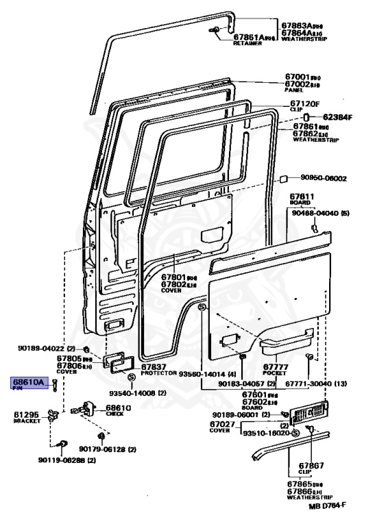 68617-90K00 - Toyota - Pin - Nengun Performance