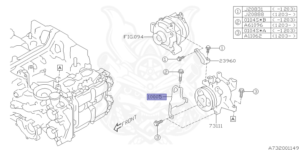 Subaru - Impreza G4 - GJ2 - Jan-2011 - 16I - Sedan - 2W - Torque converter automatic transmission - Right hand - FB16