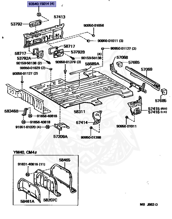 Toyota - Van - KM36V - 1987 - DLX TYPE - 4-DOOR VAN - Manual - 5KJ