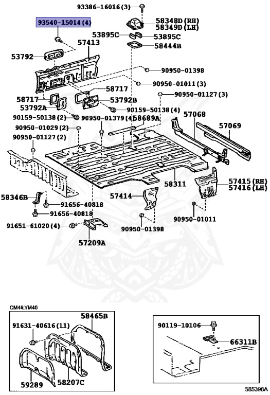Toyota - Van - KM30G - 1992 - SW TYPE - 4-DOOR WAGON - Manual - 5KU