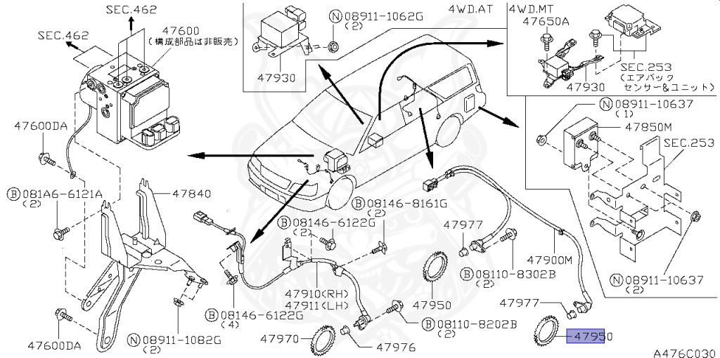 Nissan - Stagea - WC34 - 1999 - 25TX-FOUR - WAGON(W) - 4 WHEEL DRIVE(4WD) - AUTOMATIC TRANSMISSION(AT) - RB25DET