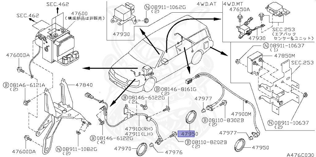 Nissan - Stagea - WC34 - 1998 - RS-FOUR S - WAGON(W) - 4 WHEEL DRIVE(4WD) - MANUAL TRANSMISSION(MT) - RB25DET