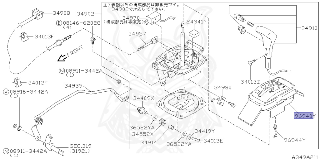 Nissan - Skyline - R34 25GT - ENR34 - 2000 - 25GT - 4 DOOR SEDAN(4S) - AUTOMATIC-FLOOR SHIFT(AT.F4) - High-speed 2-link (IRS.2WD) - RB25DE