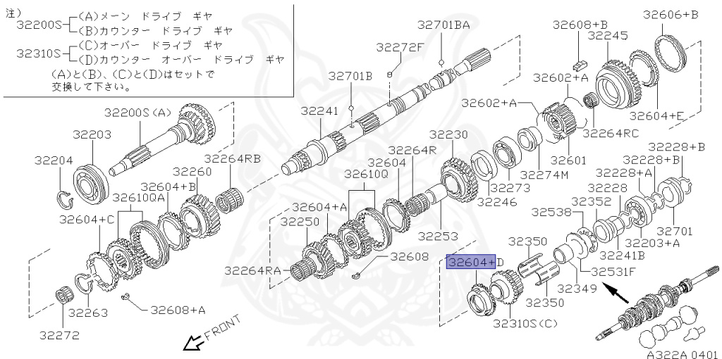 Nissan - Skyline - R34 25GT - ENR34 - 1998 - 25GT - 2-door hardtop (2K) - MANUAL TRANS 5-SPEED(MT.F5) - No high-speed casters, 2-link drive (IRS.2WD) - RB25DE