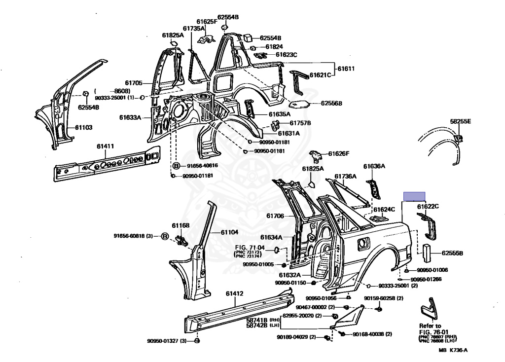 61602-17030 - Toyota - Quarter Panel, Lh - Nengun Performance