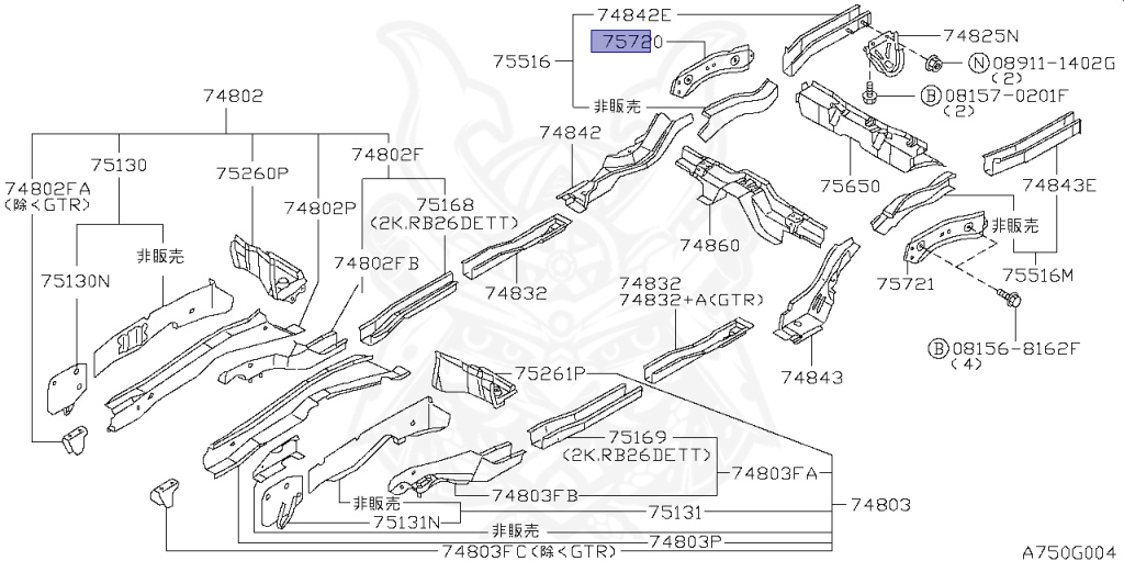 Nissan - Skyline - R34 25GT - ENR34 - 1998 - 25GT FOUR - 4 DOOR SEDAN(4S) - AUTOMATIC-FLOOR SHIFT(AT.F4) - Hi-cast 4-link (IRS.4WD) - RB25DE