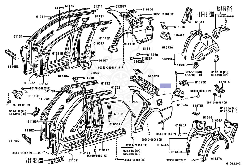 61602-22953 - Toyota - Quarter Panel, Lh - Nengun Performance
