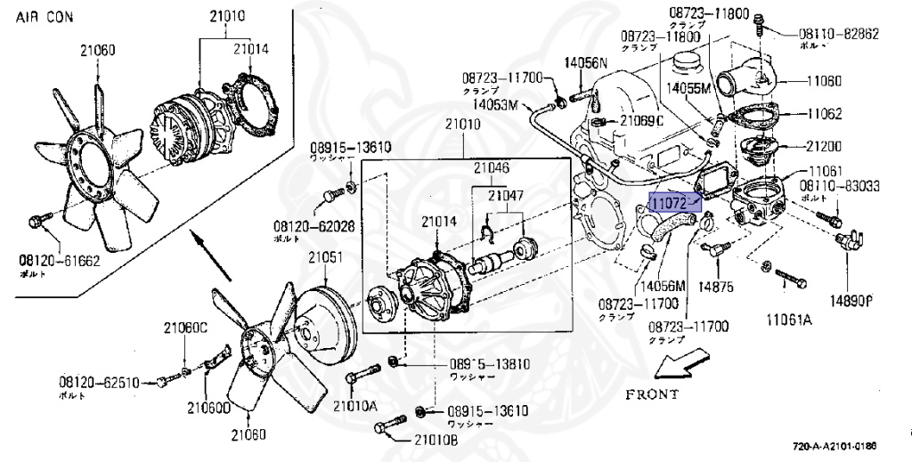 Nissan - Datsun - 720 - 1980 - GL TYPE - KING CAB(KC) - 2 WHEEL DRIVE(2WD) - 4 SPEED A/T(F4) - L18S
