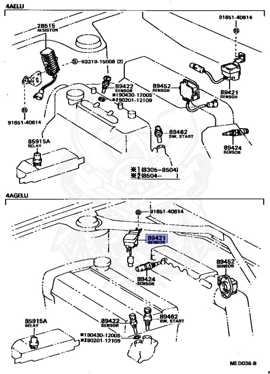 89421-12010 - Toyota - Vacuum Sensor Assy (for E.F.I.) - Nengun
