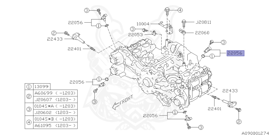 Subaru - Impreza G4 - GJ2 - Jan-2011 - 16I - Sedan - 2W - Torque converter type double-header transmission - Right hand - FB16