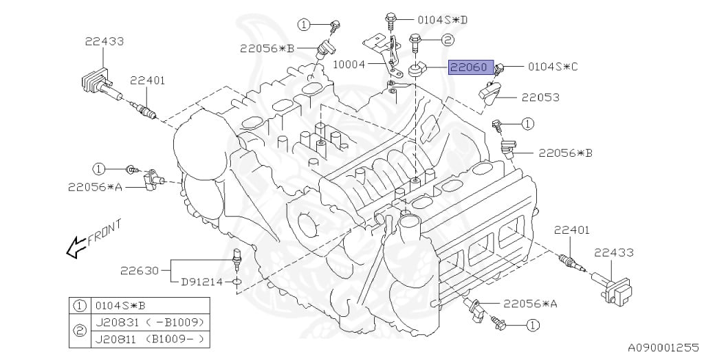 Subaru - Legacy Touring Wagon - BR9 - Jan-2009 - Dec-2012 - 25GTS - Wagon - 4W - 5-speed automatic transmission - Right hand - EJ255