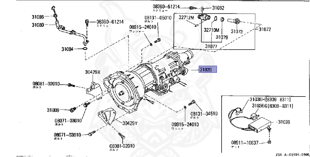 Nissan - Fairlady Z - Z31 - 1988 - ZX - AUTOMATIC TRANSMISSION(AT) - T-bar roof (KZ#) - VG30T