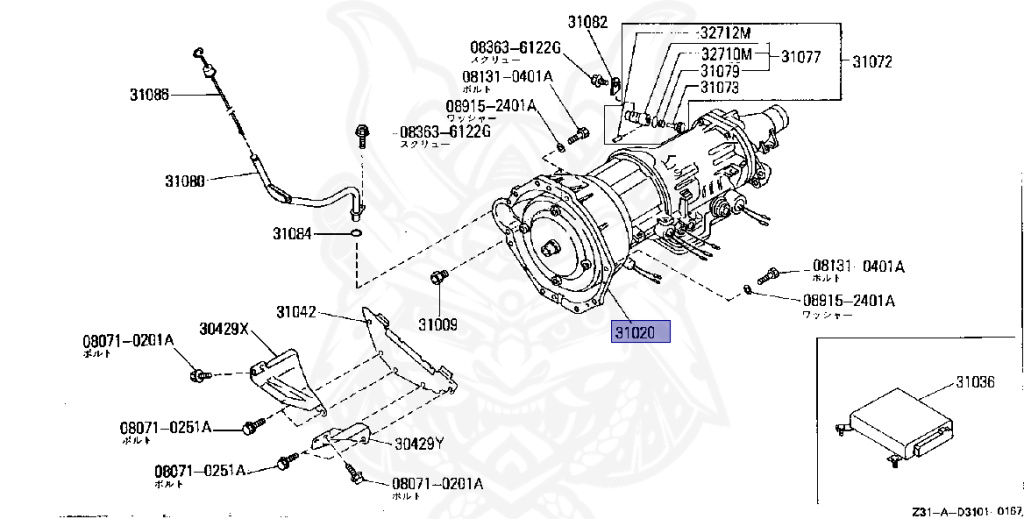Nissan - Fairlady Z - Z31 - 1989 - ZR - AUTOMATIC TRANSMISSION(AT) - T-bar roof (KZ#) - VG30D
