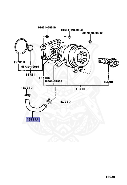 Yotaページ 16282-88380 - Toyota - Water By-pass Hose, No.5 - Nengun Performance