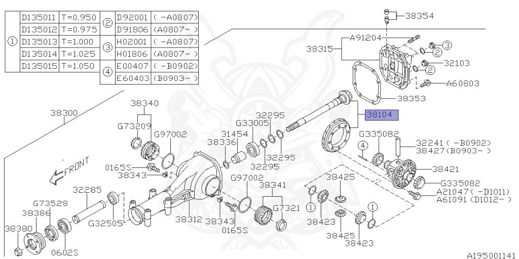 Subaru - Impreza Anesis - GE3 - Jan-2008 - Dec-2011 - 15I - Sedan - 4W - 5-speed manual transmission - Right hand - 154