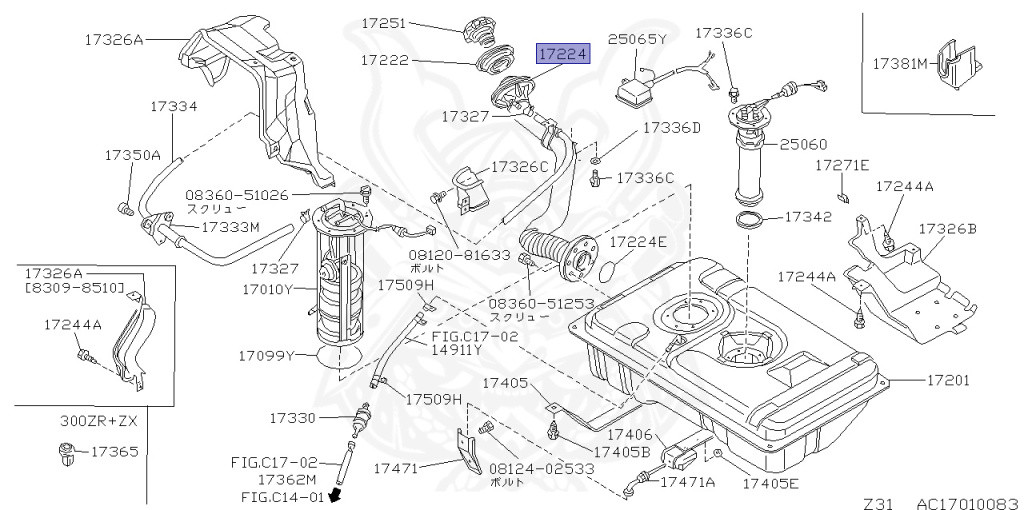 Nissan - Fairlady Z - Z31 - 1986 - ZX - AUTOMATIC TRANSMISSION(AT) - T-bar roof (KZ#) - VG30T