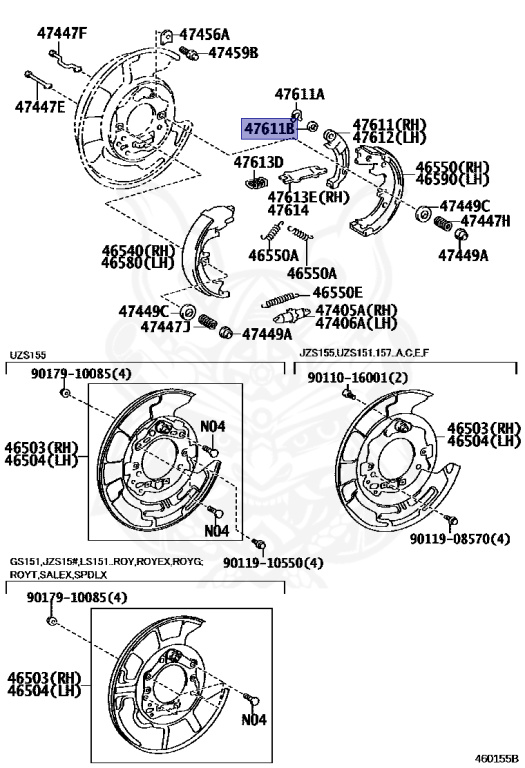 Toyota - Majesta - JZS151 - 1995 - ROYAL SALOON TYPE - HARDTOP - Automatic - 1JZGE