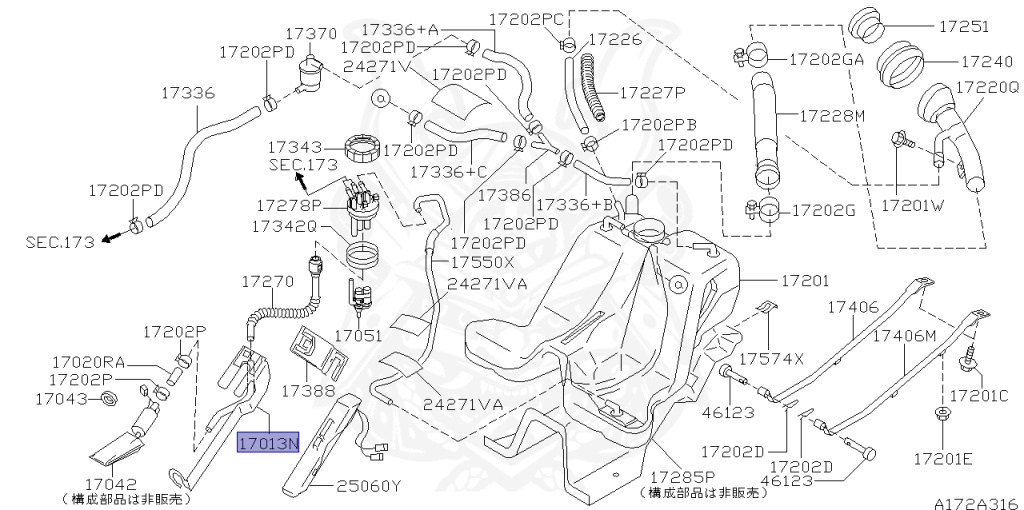 Nissan - Skyline - R34 25GT - ENR34 - 1998 - 25GT - 4 DOOR SEDAN(4S) - AUTOMATIC-FLOOR SHIFT(AT.F4) - High-speed 2-link (IRS.2WD) - RB25DE