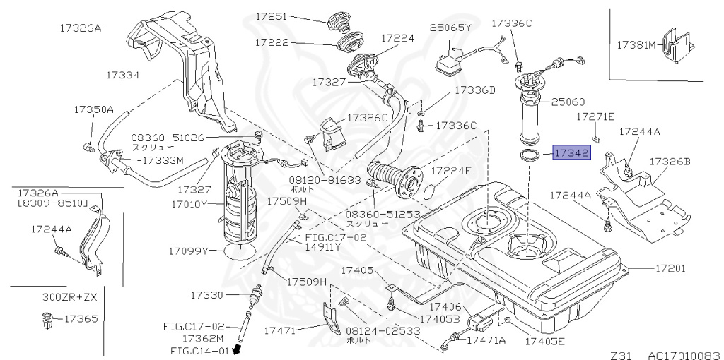 Nissan - Fairlady Z - Z31 - 1986 - ZX - AUTOMATIC TRANSMISSION(AT) - T-bar roof (KZ#) - VG30T