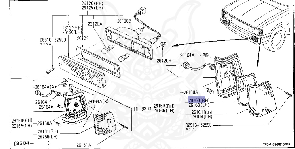 Nissan - Datsun - 720 - 1985 - DELUXE TYPE - Temporary Track (TL) - 4 WHEEL DRIVE(4WD) - 5 SPEED MANUAL TRANS(F5) - SD23