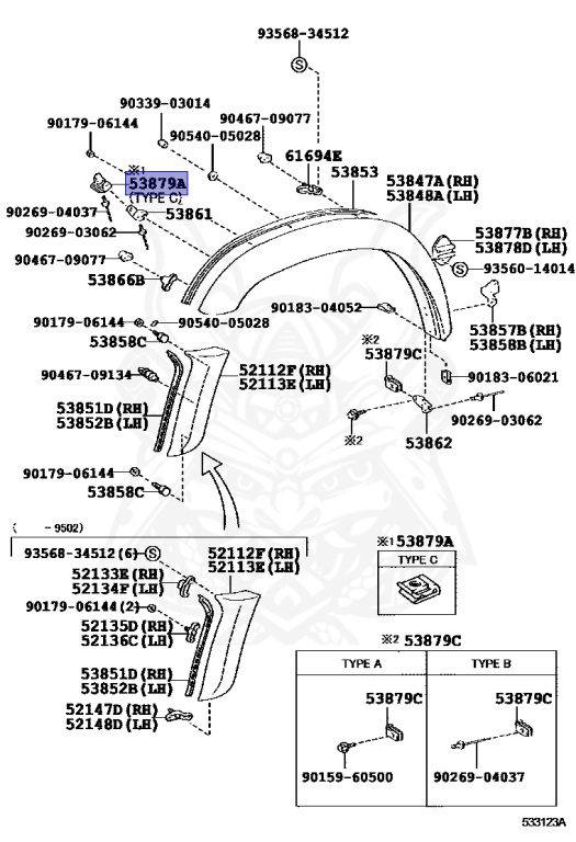 Toyota - Hilux Surf - LN130W - 1993 - SSR-XSSR-VSSR-GSSR-X WIDE TYPE - WAGON - Manual - 2LTE