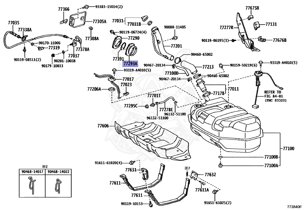 77293-90K00 - Toyota - Shield, Fuel Tank Filler Pipe, No.3
