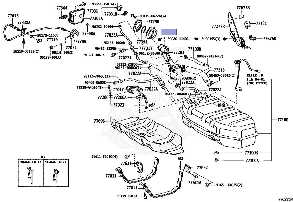 77293-90K00 - Toyota - Shield, Fuel Tank Filler Pipe, No.3