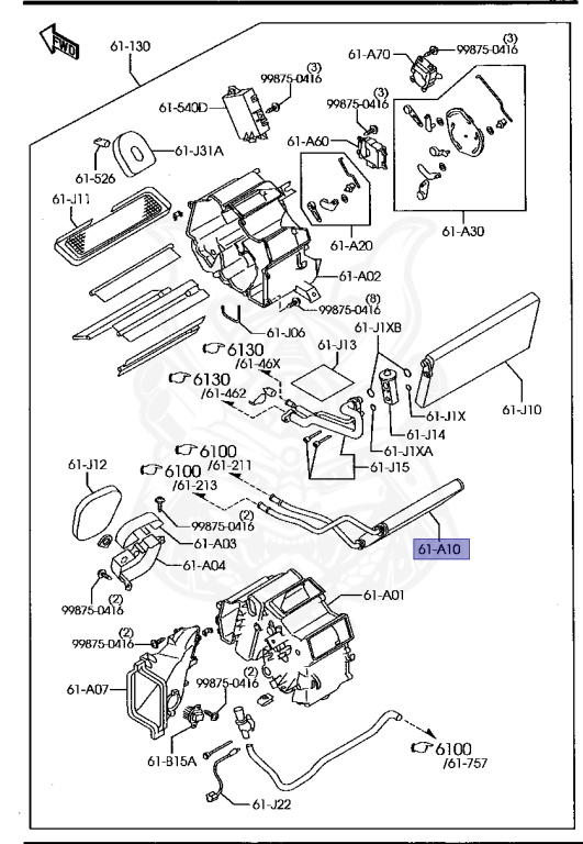F151-61-A10 - Mazda - Heater Unit Core - Nengun Performance
