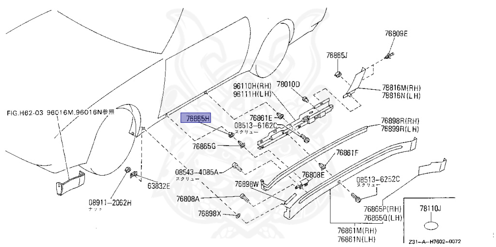 Nissan - Fairlady Z - Z31 - 1989 - ZX - AUTOMATIC TRANSMISSION(AT) - T-bar roof (KZ#) - VG30T