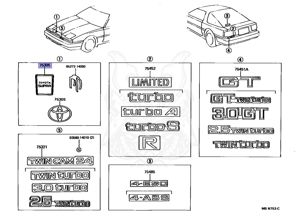 Toyota - Supra A70 MKIII - MA70 - 1989 - GT TURBO TYPE - LIFTBACK (AERO TOP) - Manual - 7MGTEU