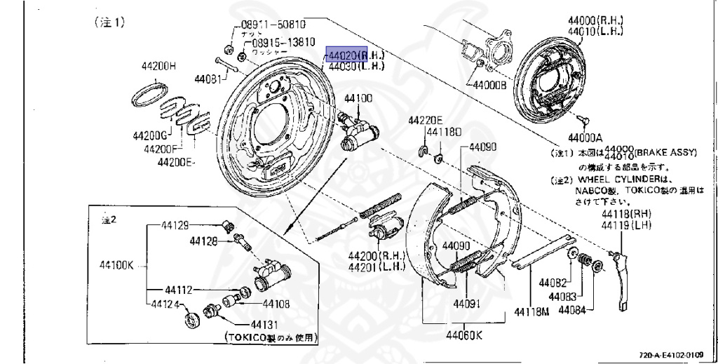 Nissan - Datsun - 720 - 1980 - GL TYPE - KING CAB(KC) - 2 WHEEL DRIVE(2WD) - 4 SPEED T/M COLUMN SHIFT(R4) - L18S