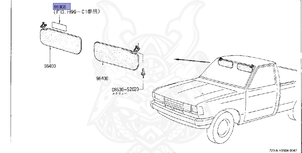 Nissan - Datsun - 720 - 1985 - DELUXE TYPE - KING CAB(KC) - 4 WHEEL DRIVE(4WD) - 5 SPEED MANUAL TRANS(F5) - Z18S