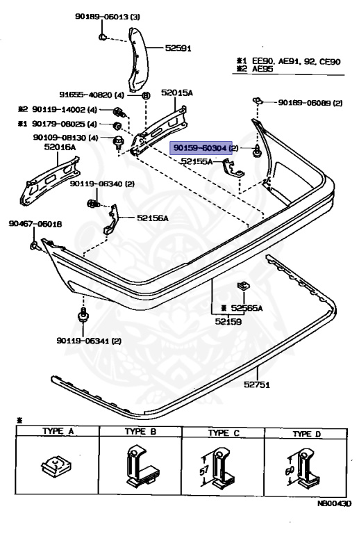 Toyota - Corolla - AE95 - 1989 - TX TYPE - 4-DOOR - Manual - 4AF