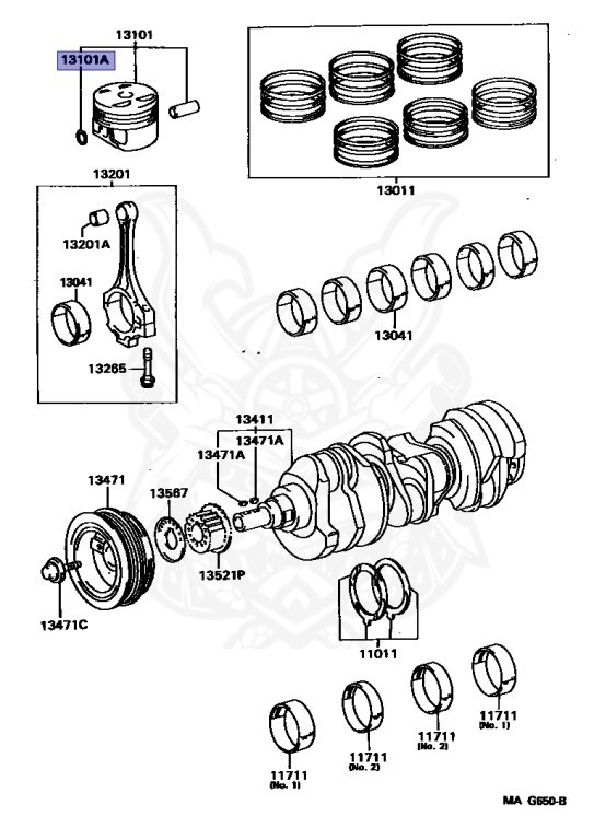 can 90521-25004 - Toyota - Hole Snap Ring (for Piston Pin) - Nengun